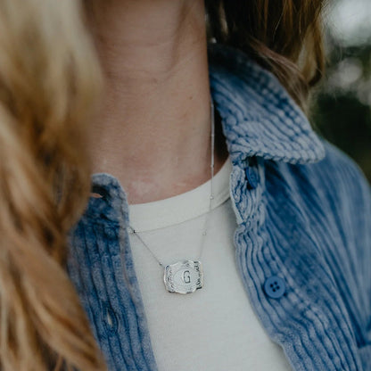 Belt Buckle Necklace With Letter